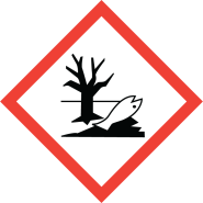 Signální slovo: VAROVÁNÍ Standardní věty o nebezpečnosti: (H410) Vysoce toxický pro vodní organismy, s dlouhodobými účinky. (H351) Podezření na vyvolání rakoviny.