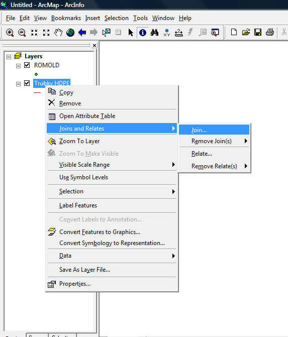 entit pro případné databázové propojení Shapfile Properties > Fileds. 10.3 Propojení relací Obr.