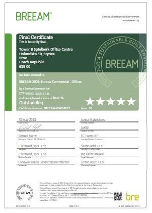 BREEAM certifikát