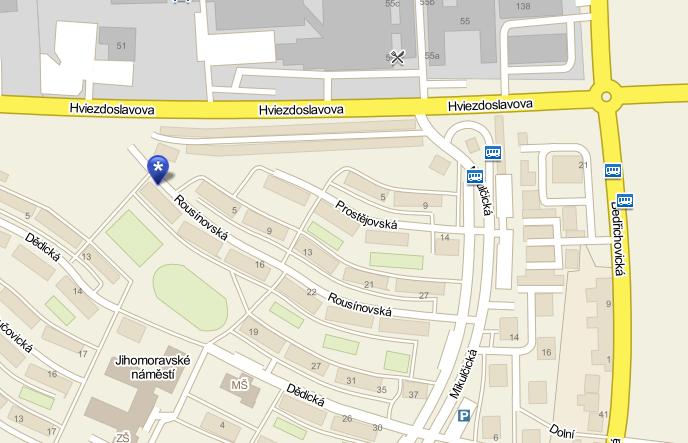 Orientační mapa: Byt 2+1, Brno