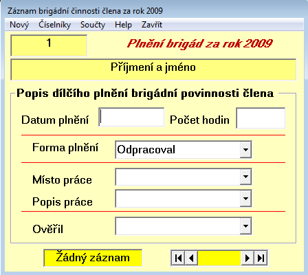 Evidence mimořádných úlovků Kromě standardních záznamů úlovků program umožňuje evidovat i mimořádné úlovky a z nich následně vytvářet přehledné sestavy.