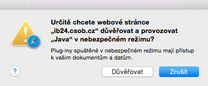 Klikněte na kartu Zabezpečení/Internetové plug-iny, zvolte tlačítko Nastavení stránek V levém sloupci označte Java, v detailu je zobrazena adresa stránky, klikněte