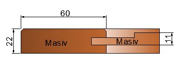 Směr let u dvířek je svislý, u čílek je vodorovný. Na požádání je možná změna. Rámek masivní tl.22mm, výplň frézovaná masivní tl.11mm.