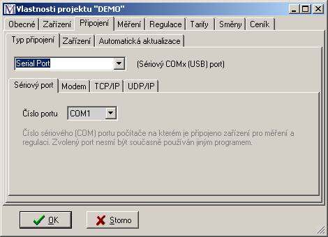 Jednou z nich je způsob synchronizace parametrů mezi projektem a zařízením. Synchronizace je buďto vypnuta nebo je prioritní nastavení uložené v zařízení či v poslední volbě naopak v projektu.