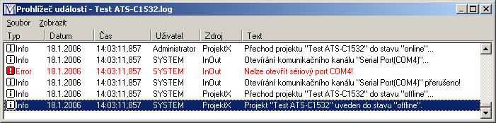 3.4.1 Připojení projektu V jednom okamžiku může být připojeno i několik projektů.