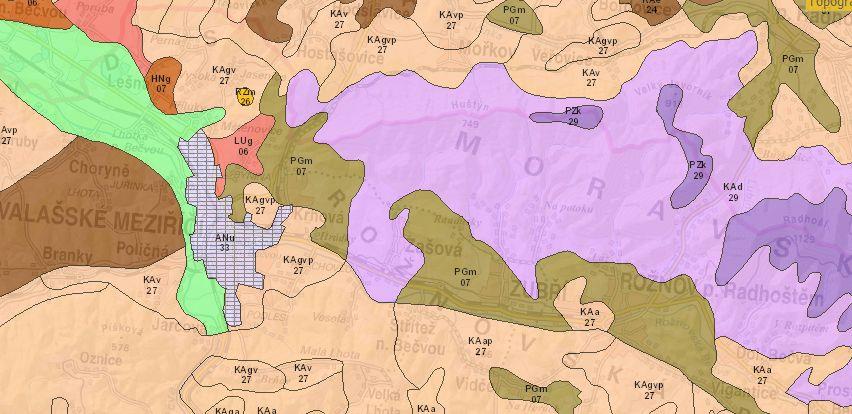 Obr. 3.13: Půdní mapa (zdroj http://geoportal.gov.cz/) Legenda: 3.2.6 