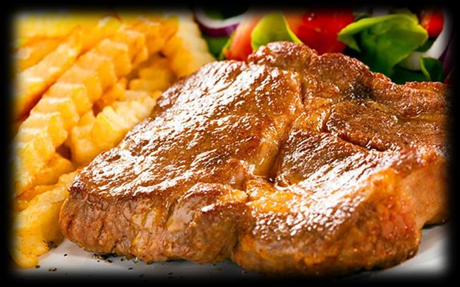 1,9,12 200 g Vepřový steak z pečeně (bez kosti) na žampionovém ragú (vepřová pečeně s žampiony, slaninou a smetanou) obsahuje alergeny č.