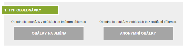 2. TYPY OBJEDNÁVEK MOJESODEXO.CZ - Poukázky v obálkách Objednávku poukázek v obálkách naleznete v levém menu systému mojesodexo.