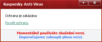 U Ž I V A T E L S K Á P Ř Í R U Č K A OKNA S UPOZORNĚNÍM A MÍSTNÍ ZPRÁVY Aplikace Kaspersky Anti-Virus vás upozorní na dŧleţité události, ke kterým dochází během jejího provozu, a to pomocí oken s