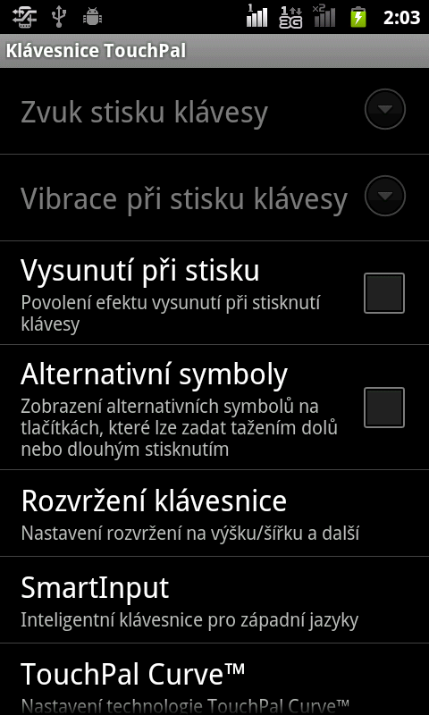 Základní nastavení Zvolte Nastavení > Jazyk a klávesnice. 1. Nastavení jazyka a klávesnice: Vyberte jazyk Uživatelský slovník 2.