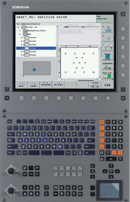 Řídící systém Stroj je standardně dodáván se řídícím systémem HEIDENHAIN itnc530 nebo se systémem