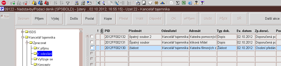 Pro odpověď a vytvoření nového dokumentu s PID klikneme na šedé políčko odpověď. Obrázek 47 V okně, které se otevře, je nutné vyplnit níže zvýrazněné kolonky.