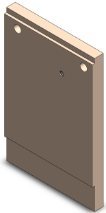 Části základní desky jsou k sobě tvarově zasazeny, a zároveň k sobě přišroubovány dvěma šrouby s válcovou hlavou a vnitřním šestihranem M6. Oba díly jsou vyrobeny z materiálu 11373.