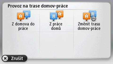 Poznámka: Domov, který jste zde nastavili, není stejný jako domov, který můžete nastavit v nabídce Nastavení. Kromě toho zde používaná místa nemusejí být vaším skutečným domovem nebo prací.