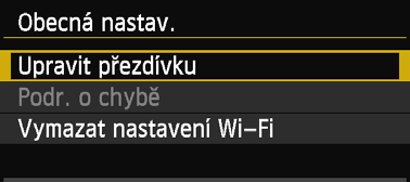 Zadání p ezdívky 4 5 Zadejte p ezdívku. Pokyny ohledn zadávání znak naleznete na další stránce v ásti Práce s virtuální klávesnicí. Je možné zadat až 16 znak. Dokon ete zadávání.