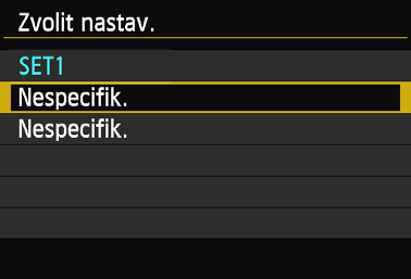 Nastavení parametr pro více p ipojení M žete si nastavit parametry až pro t i r zná p ipojení k tiskárn. 1 Vyberte položku [Funkce Wi-Fi].