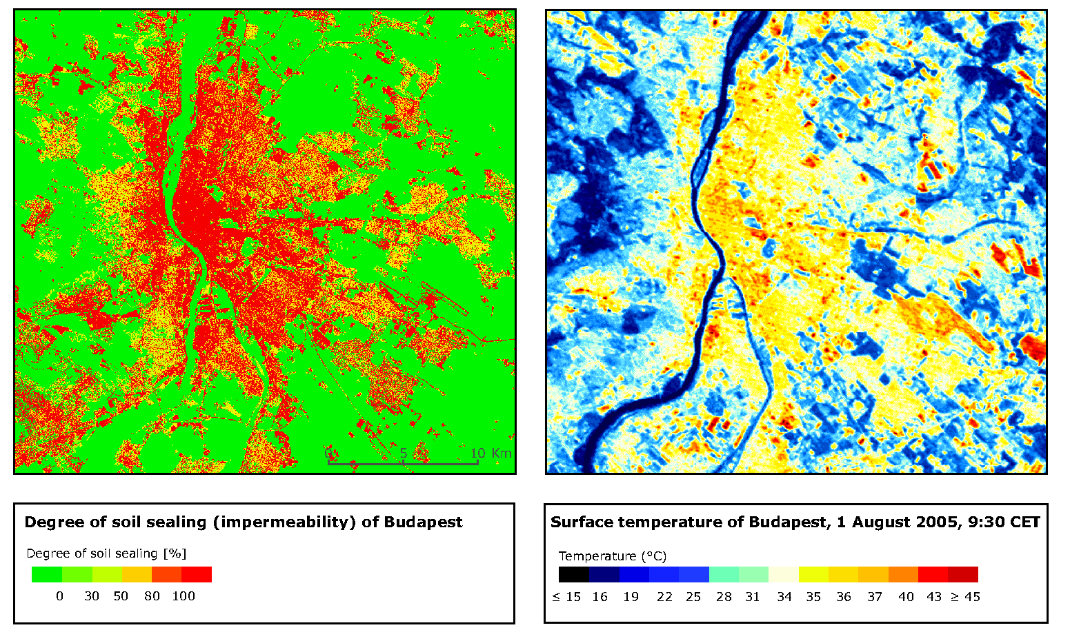 Modelování - analýza rizik Závislost nárůstu hustoty zástavby a povrchové teploty (evaporation