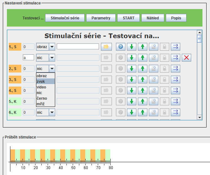 66 Obr. 19: Nastavení stimulační série. P3.4 Tvorba modelů Pokud chcete používat ve stimulační sérii modely mříží, je nutné je nejprve vytvořit ve správě modelů (menu Modely Mříž).