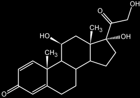 Prednisolon příprava konjugátů Steroidní léčivo s vysokým terapeutickým potenciálem: Protizánětlivé léčivo (revmatoidní artritida, roztroušená skleróza)