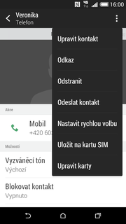 6 z 33 Upravení kontaktu včetně fotky Lidé. Vyberete kontakt, který chcete upravit. Stisknete Možnosti a zvolíte Upravit kontakt. Nyní můžete upravit údaje kontaktu.
