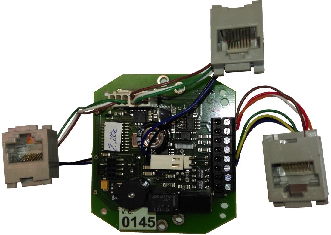 propojovací kabeláže (UTP) od HUBu RS485n RJ45 Ovládání externího zařízení (el.mg.