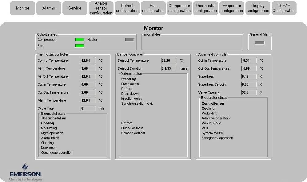 Funkce webového serveru u EC2 se schopností propojení TCP/IP Ethernet I když je možné nastavené hodnoty a okamžité stavy zařízení sledovat přímo na displeji, bývá velmi užitečné stejné údaje sledovat