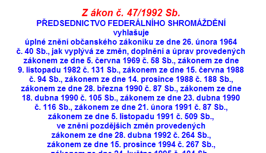 4. Zákony ČR On-line s chybami Vydávat číslo úplného znění za