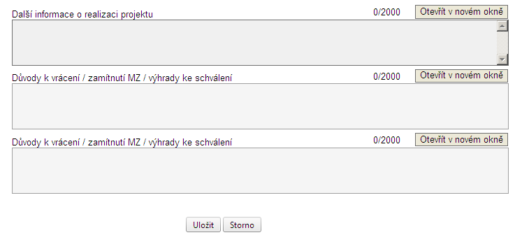 Checkbox Přepracovaný harmonogram projektu Harmonogram klíčových aktivit. - příjemce zaškrtne v případě, že došlo na projektu ke změně harmonogramu KA.