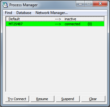 4.1.11 Process Manager okno dohledu paralelních R485 procesů (obrázek 19) Obrázek 19 Dohled paralelních procesů Zde je zobrazen seznam všech existujících RS485 paralelních procesů, které je možno