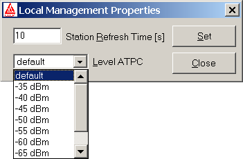 4.2.6 MGMT Properties Dialog nastavení síťových vlastností stanice Obrázek 41 MGMT properties od FW 2.