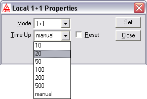 8.3 ZÁLOHOVACÍ REŽIM 1+1, REŽIM LINKOVÉ AGREGACE 2+0 A PODPŮRNÉ FUNKCE PRO TYTO REŽIMY 8.3.1 Režimy 1+1 a 2+0 V menu Set 1+1 Properties Local / Remote Station Lze zvolit: standardní režim