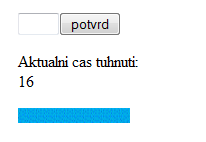 Tlačítko rozmíchat lze stisknout až poté, co je vozík naplněn všemi třemi přísadami.