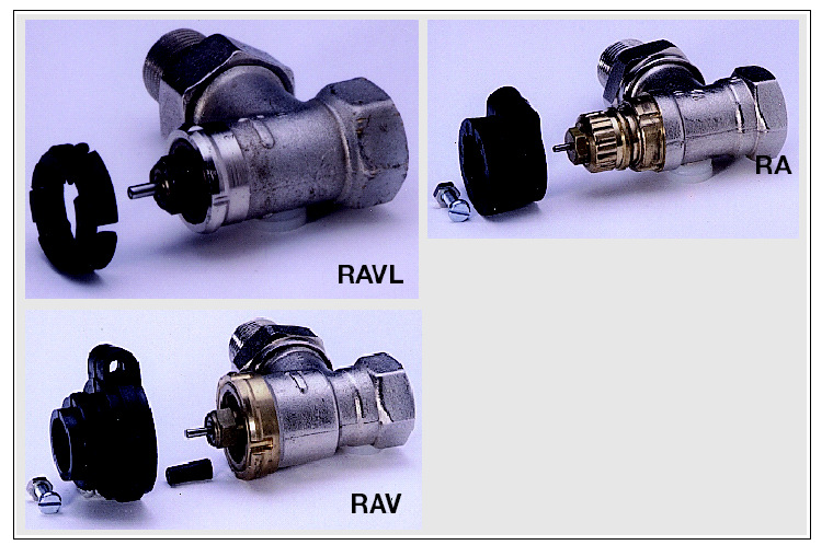 EUROSTER 80TXRX NÁVOD K POUŽITÍ 4 Adaptéry pro ventily typu RAV a RA je třeba po nasunutí na těleso ventilu připevnit pomocí přiložených šroubků a matiček.