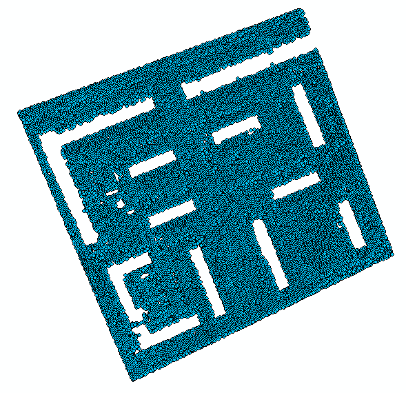 otevře 3D Analyst Tools Conversion From File ASCII 3D to Feature Class a načtou se data po skenovacích pásech s typem shapefile multipoint.