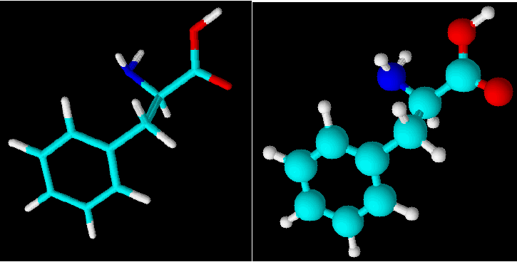 Obr. 22 Šablona filtrace Obr. 23 Různé typy modelů fenylalaninu Na stránce http://www.studiumchemie.cz/materialy.php je mnoho výukových materiálů pro výuku chemie.