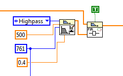 4.3 Třetí část programu - filtrace signálu Pro zpracování signálu budeme užívat číslicových filtrů. Číslicové filtry můžeme dělit buď podle realizace na rekurzivní (IIR) a nerekurzivní (FIR).