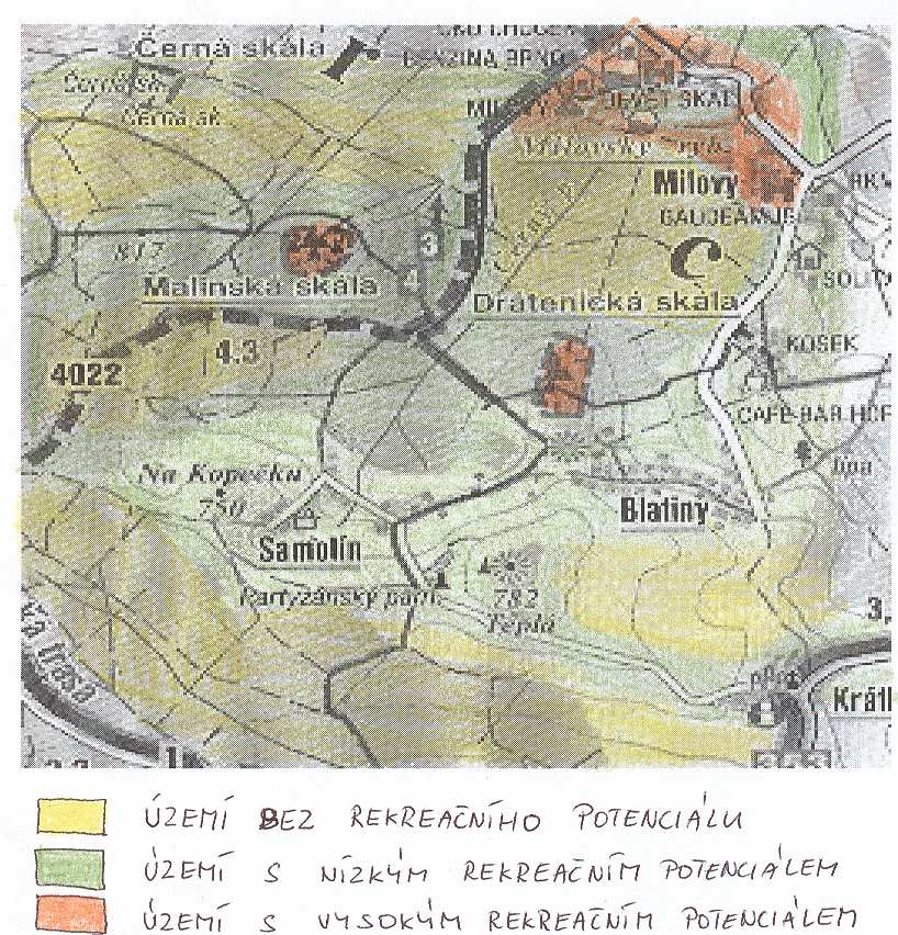 Mapa rekreačních