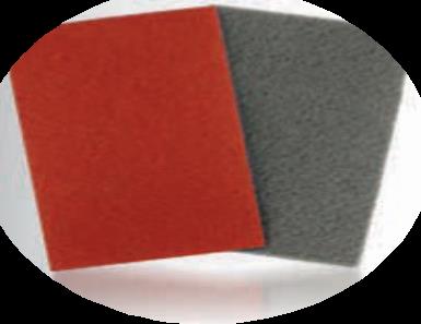 BRUSNÉ MATERIÁLY Netkaný brusný materiál brusná rohož RADEX Softmatt PLUS v listech. Vylepšený netkaný nylonový materiál s brusnou impregnací v listech.