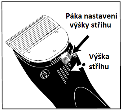 Používání stříhacího strojku ANDIS RBC: 1. Vypínač strojku má zajišťovací funkci, aby se zabránilo náhodnému zapnutí nebo vypnutí strojku.