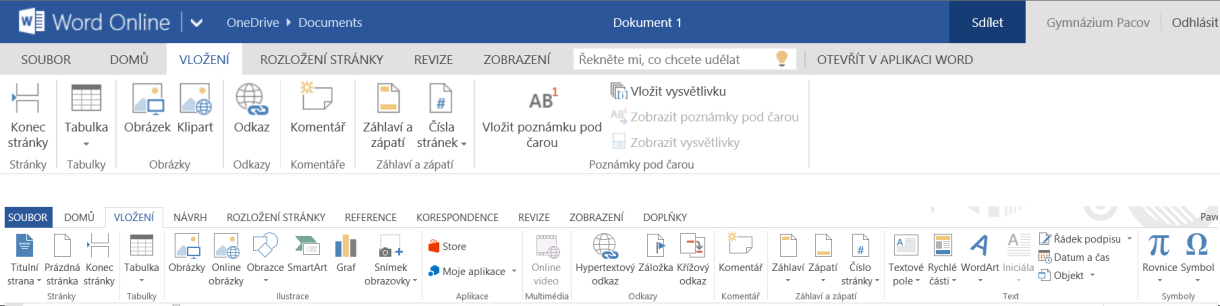 4.3 Vytváření dokumentů Online Vytváření dokumentů je jednoduché a funkční. Ovšem nástroje webových aplikací jsou zatím výrazně omezenější, než nástroje plných verzí (kupovaných) programů.