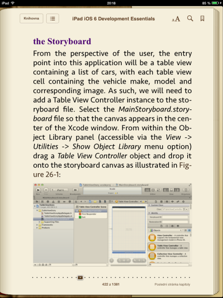 Aplikace vhodné pro práci učitele Obrázek 37 - aplikace ibooks na tabletu ipad Výhody elektronických knih proti těm papírovým: Knihy se čtou lépe než papírové (máte vždy optimální světelné podmínky,