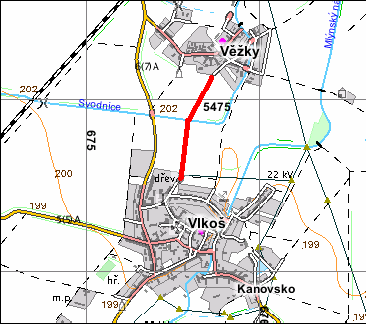 Cyklostezka Vlkoš Věžky Jedná se o společnou stezku pro chodce a cyklisty o celkové délce 880 m. Byla postavena v roce 2004.