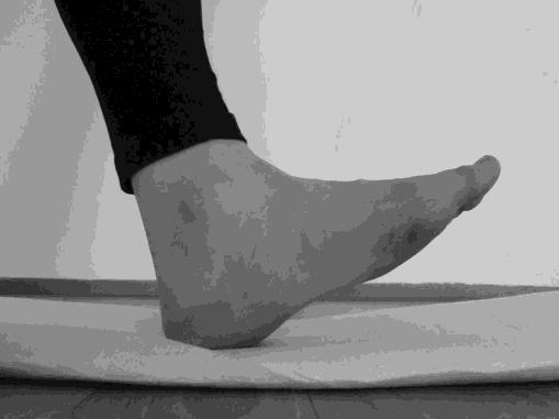 3.3.8 PO PATÁCH Použité pomůcky: Čára na podložce. Při cvičení uvnitř měkká podložka. Výchozí pozice: Stoj na patách.