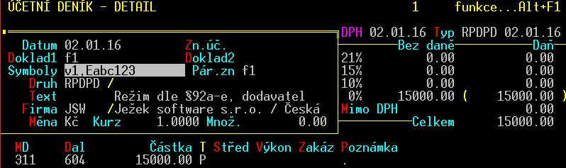 Kontrolní hlášení Kontrolní hlášení v programu STEREO Od 1.1.2016 došlo k aktualizaci zákona č. 235/2004 Sb.