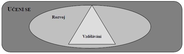 1 TEORETICKÁ VÝCHODISKA PRÁCE V této části diplomové práce jsou definovány základní pojmy, a to učení se, vzdělávání a rozvoj.