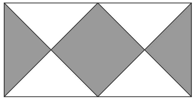 24) Obsah bílých ploch obrazce je 6 cm 2. Jaký je obsah tmavých ploch? A) 3 cm 2 B) 4 cm 2 C) 6 cm 2 D) 9 cm 2 25) Kovboj dává náboje do pěti pouzder na opasku.