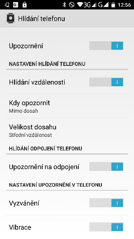 V sekci Notifikace můžete určit, na které notifikace mají hodinky upozorňovat.