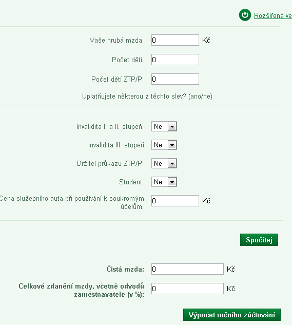 Kalkulačky na internetu http://www.