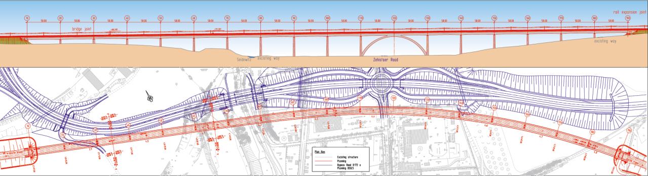 Z toho důvodu je nová železniční trať vedena především tunely (Heidenau a přeshraniční Krušnohorský tunel) a na dlouhém viaduktu přes údolí Seidewitz.