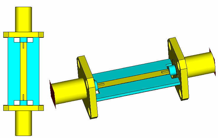 5.1.3 Modelování a měření 2,92 mm konektoru (K konektor) Na základě učiněných závěrů popsaných v podkapitole 5.1.2 byl vytvořen model v programu CST Microwave Studio.